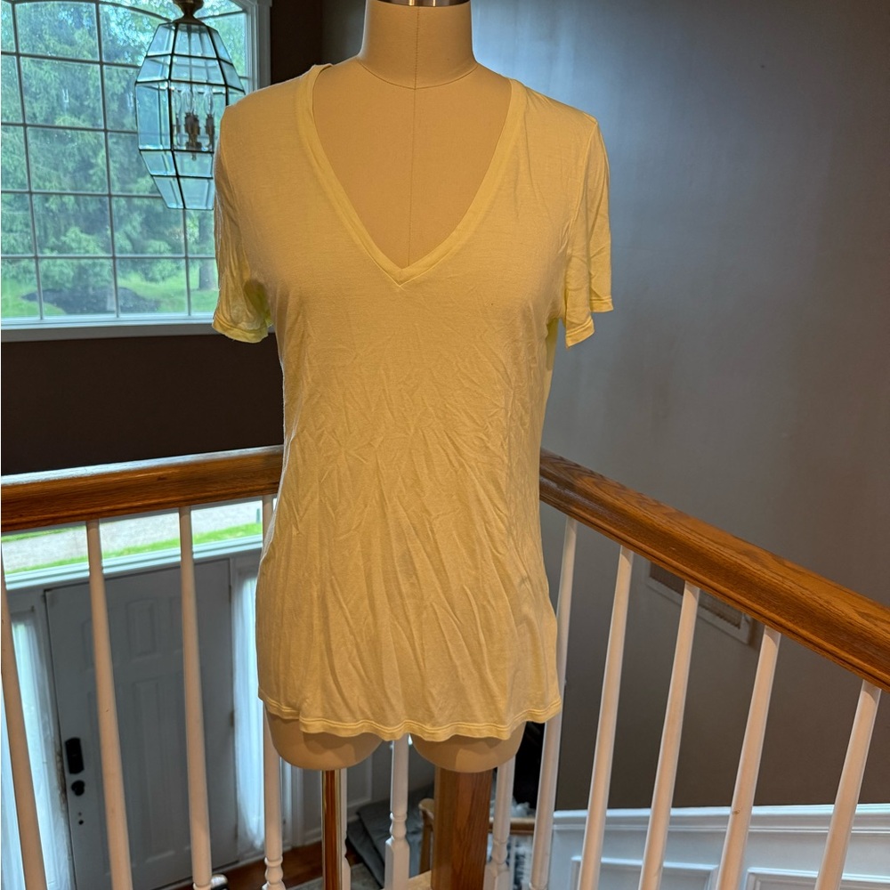 Banana Republic- Women's V-Neck Light Yellow Top- SZ: XL